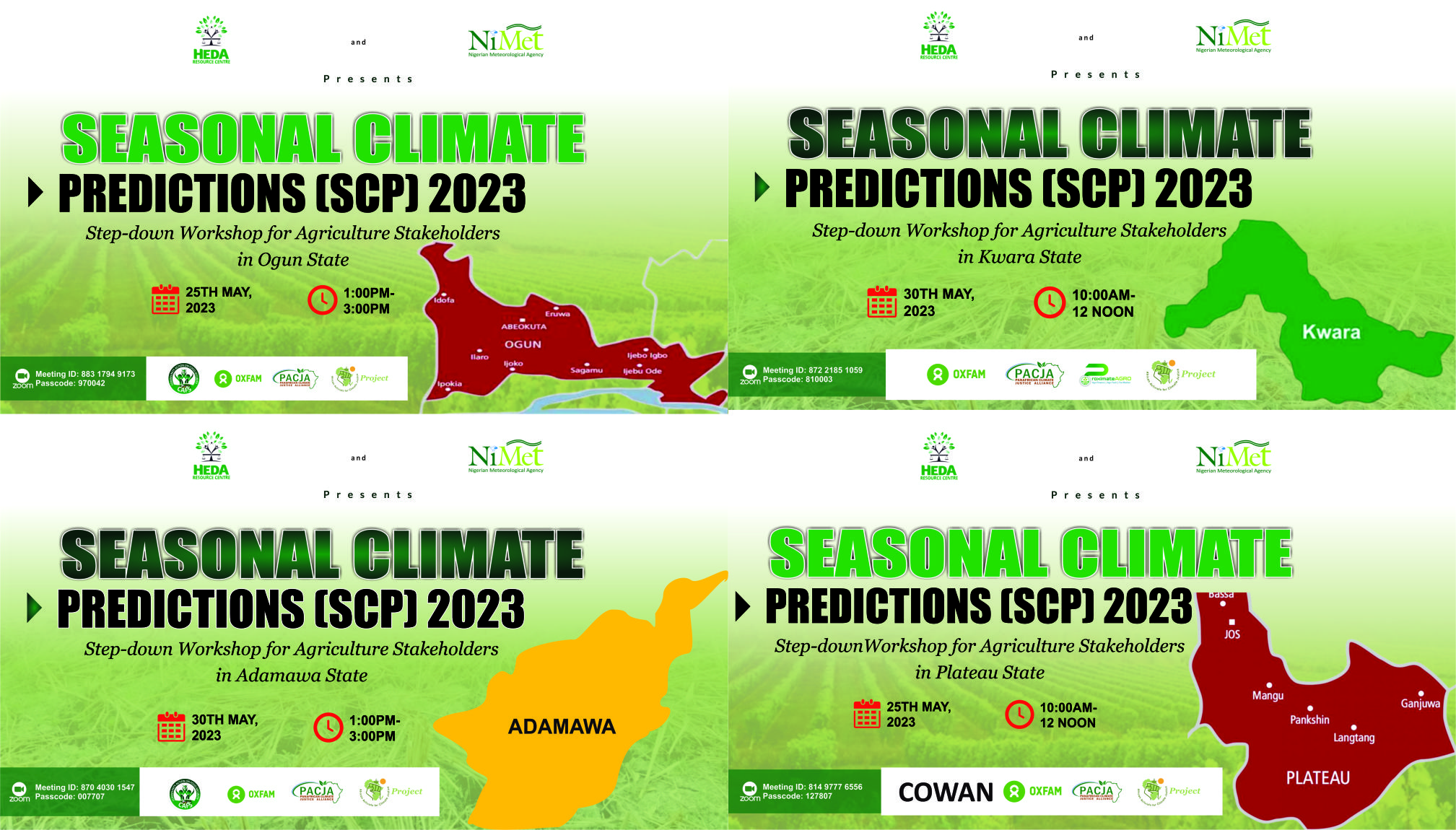 SEASONAL CLIMATE PREDICTION (SCP 2023)