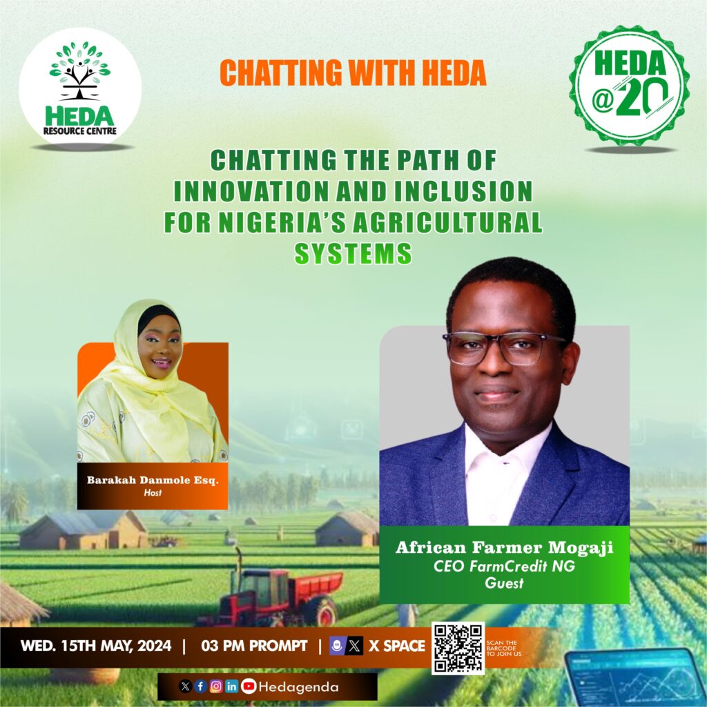 HEDA’s Monthly X Space to Feature Agribusiness Strategist, Africafarmer Mogaji