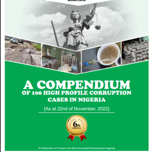 6th edition of A Compendium of 1oo High Profile Corruption Cases in Nigeria